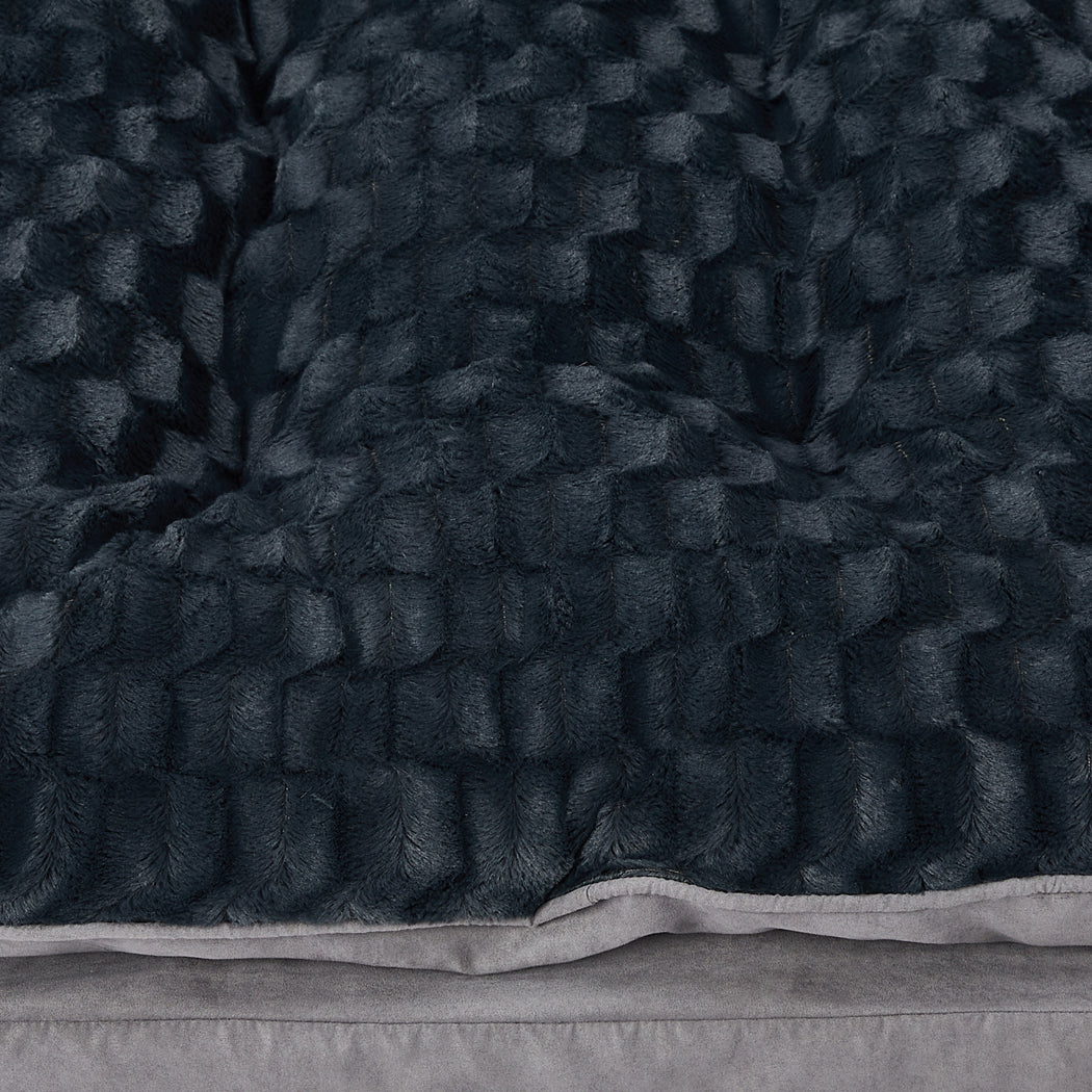 Dog Calming Bed Warm Soft Plush Comfy Sleeping Memory Foam Mattress Dark Grey XL