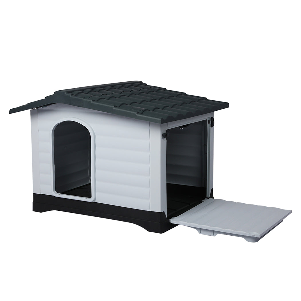 PaWz Dog Kennel Outdoor Indoor Pet Plastic Garden Large House Weatherproof Outside