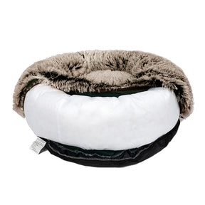 PaWz Pet Beds Dog Cat Soft Warm Kennel Round Calming Nest Cave AU Coffee XXL