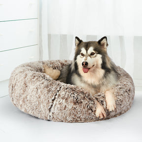 PaWz Pet Beds Dog Cat Soft Warm Kennel Round Calming Nest Cave AU Coffee XXL